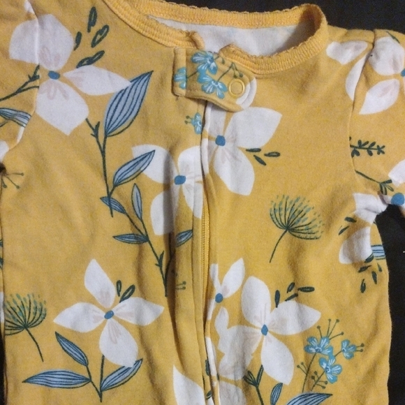 Carter's Yellow Floral Footie - Picture 2 of 5